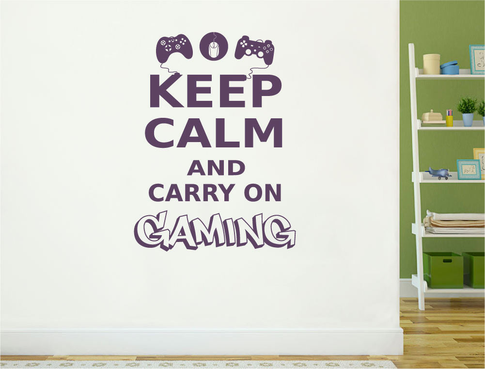 Keep Calm and Carry On Gaming Wall Sticker
