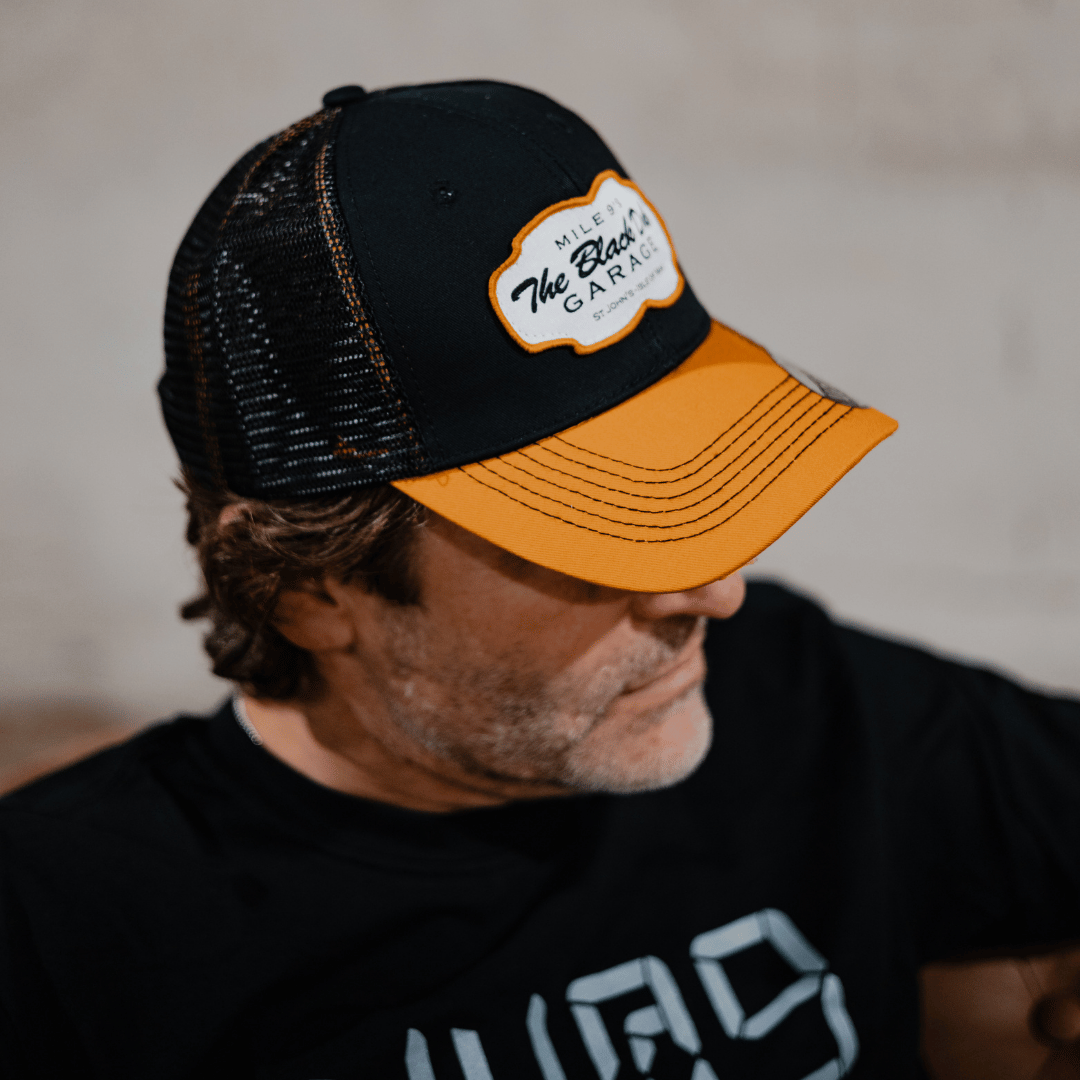 Black & Yellow Black Dub Garage Trucker Hat