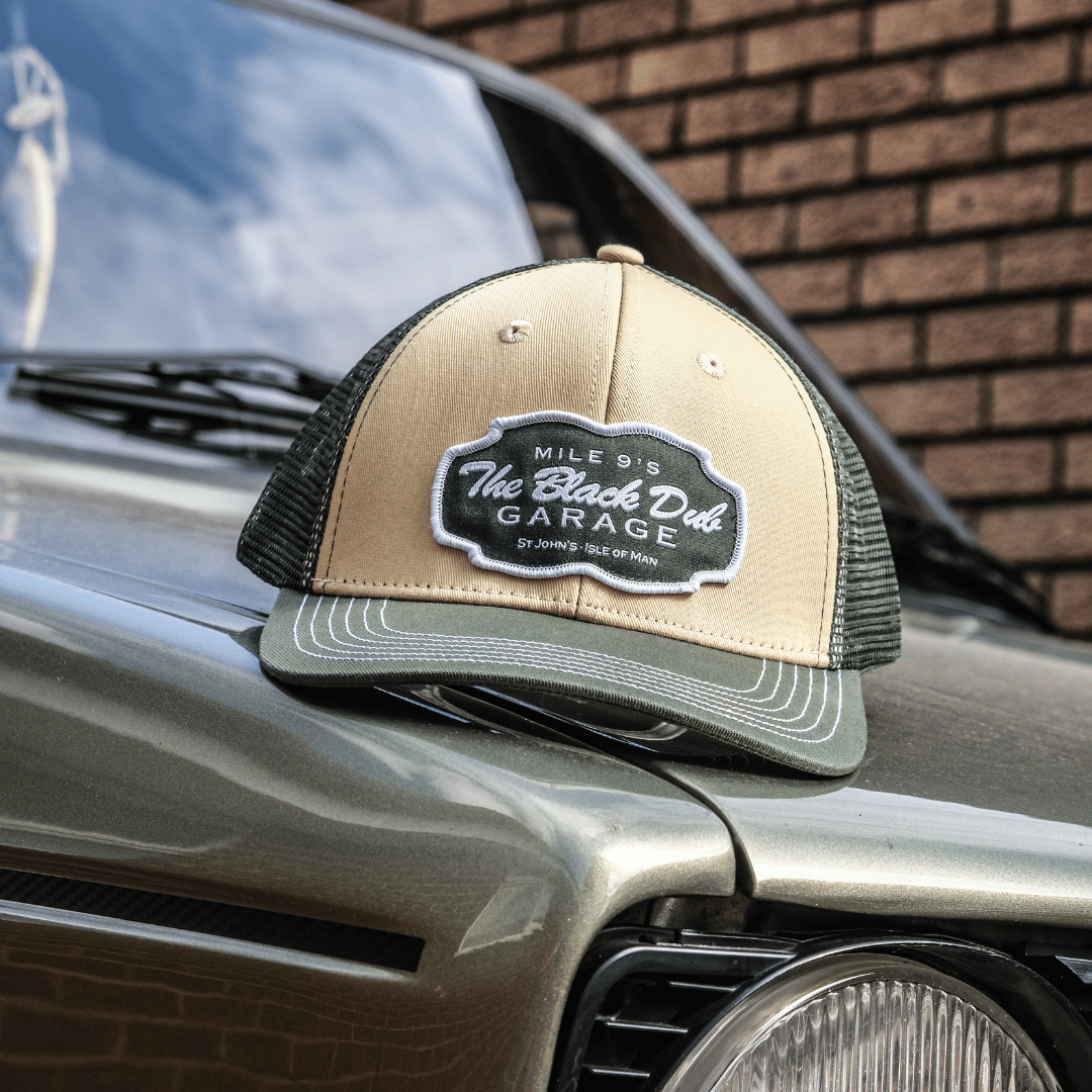 Green & Beige Black Dub Garage Trucker Hat