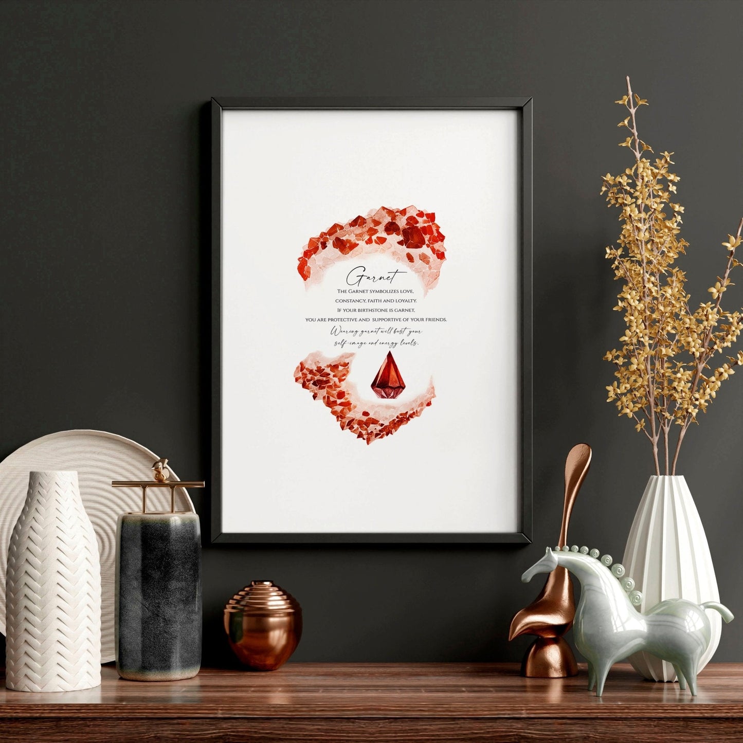 Garnet January Birthstone | wall art print
