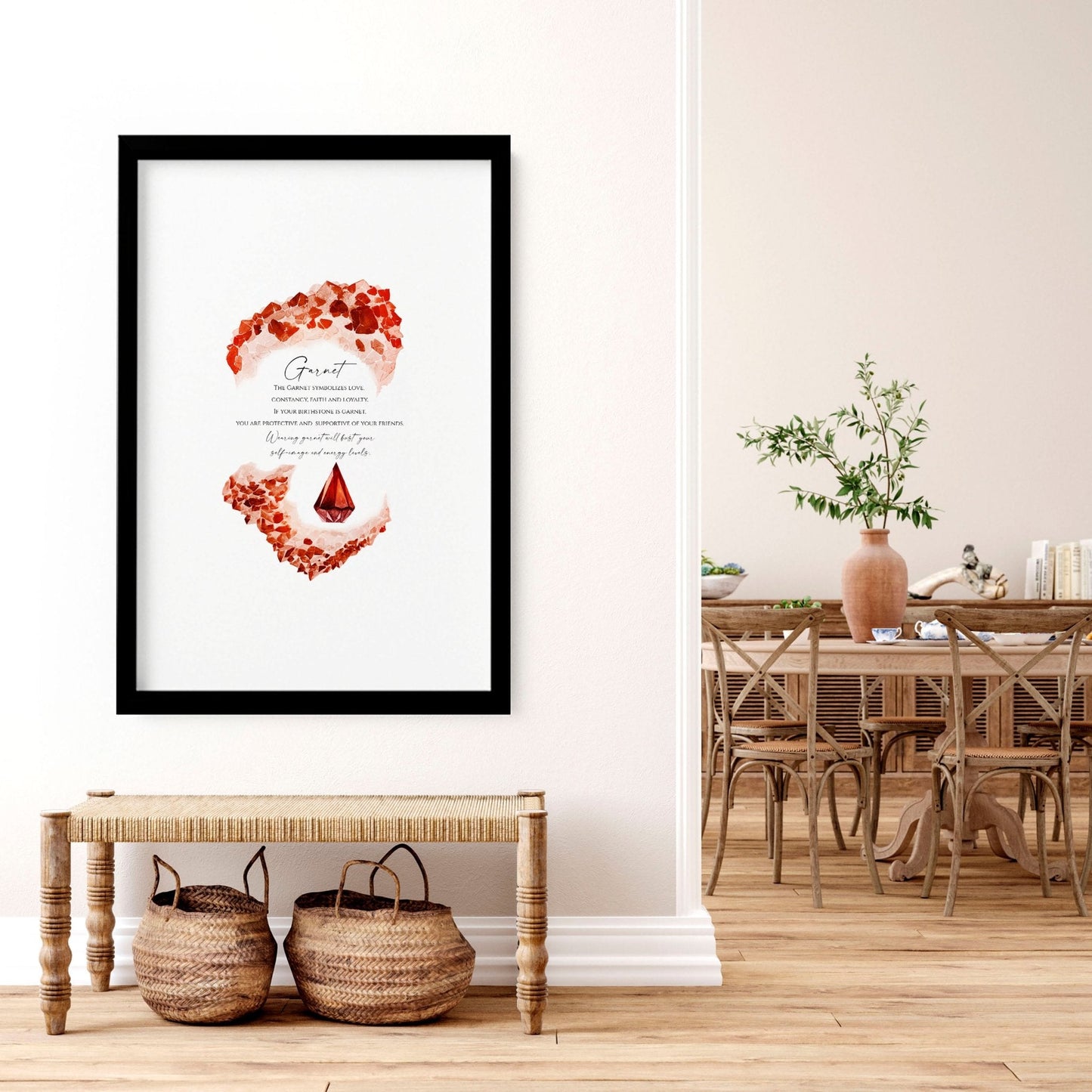 Garnet January Birthstone | wall art print