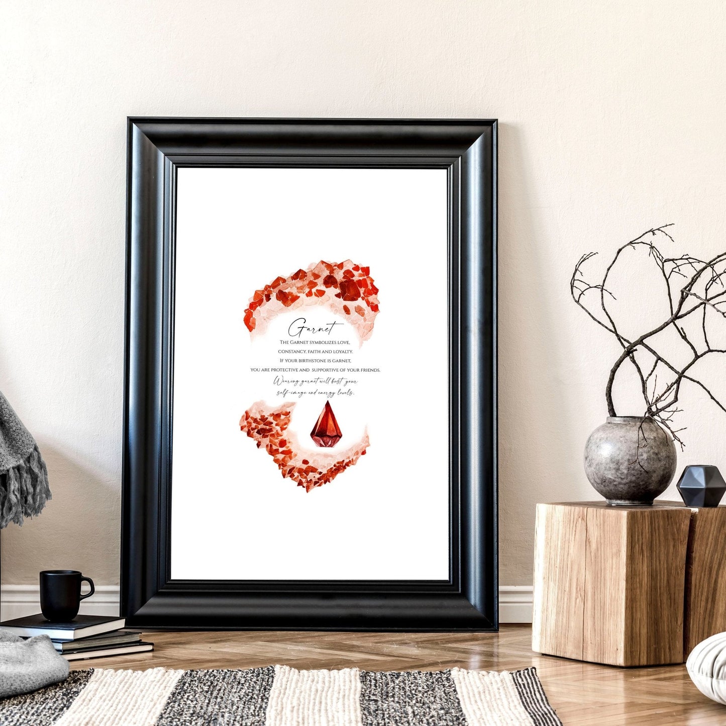 Garnet January Birthstone | wall art print