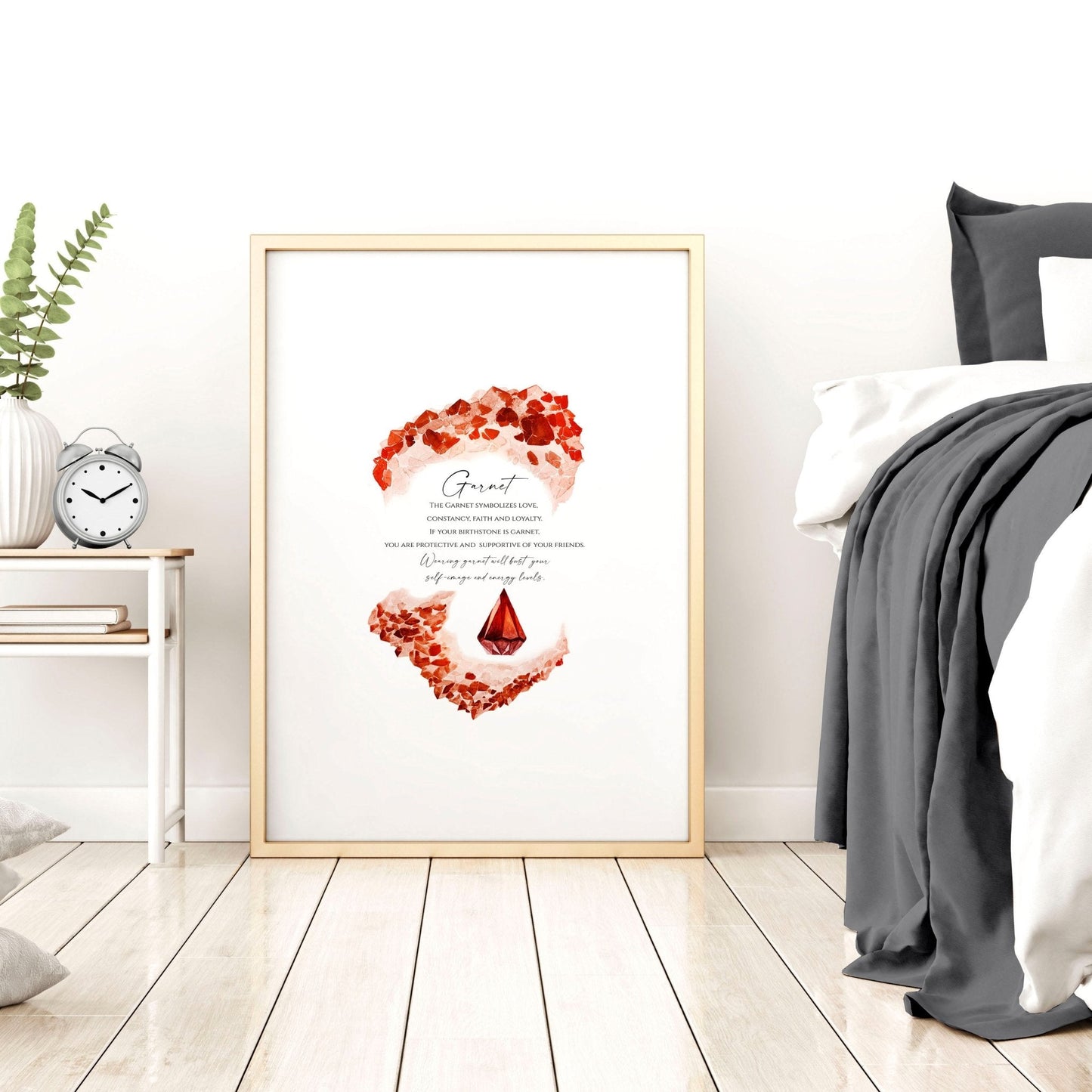 Garnet January Birthstone | wall art print