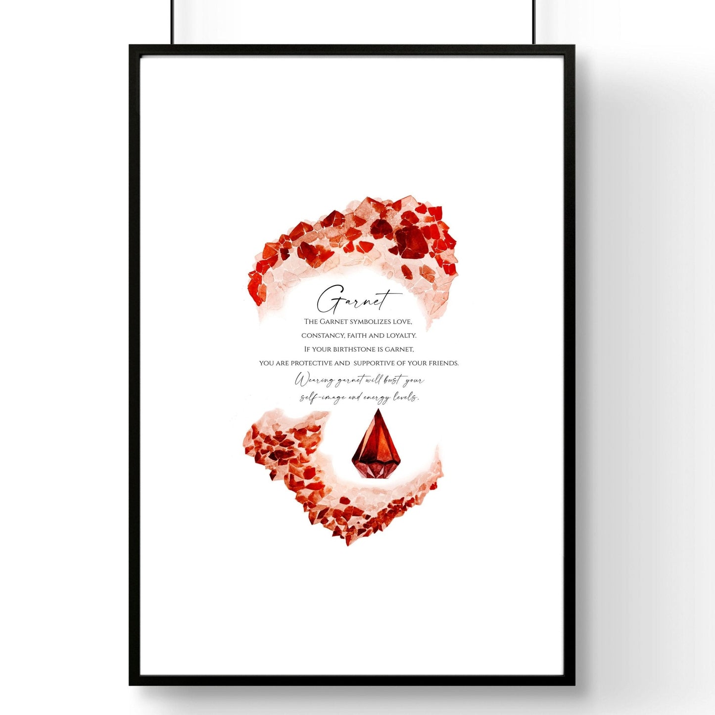 Garnet January Birthstone | wall art print