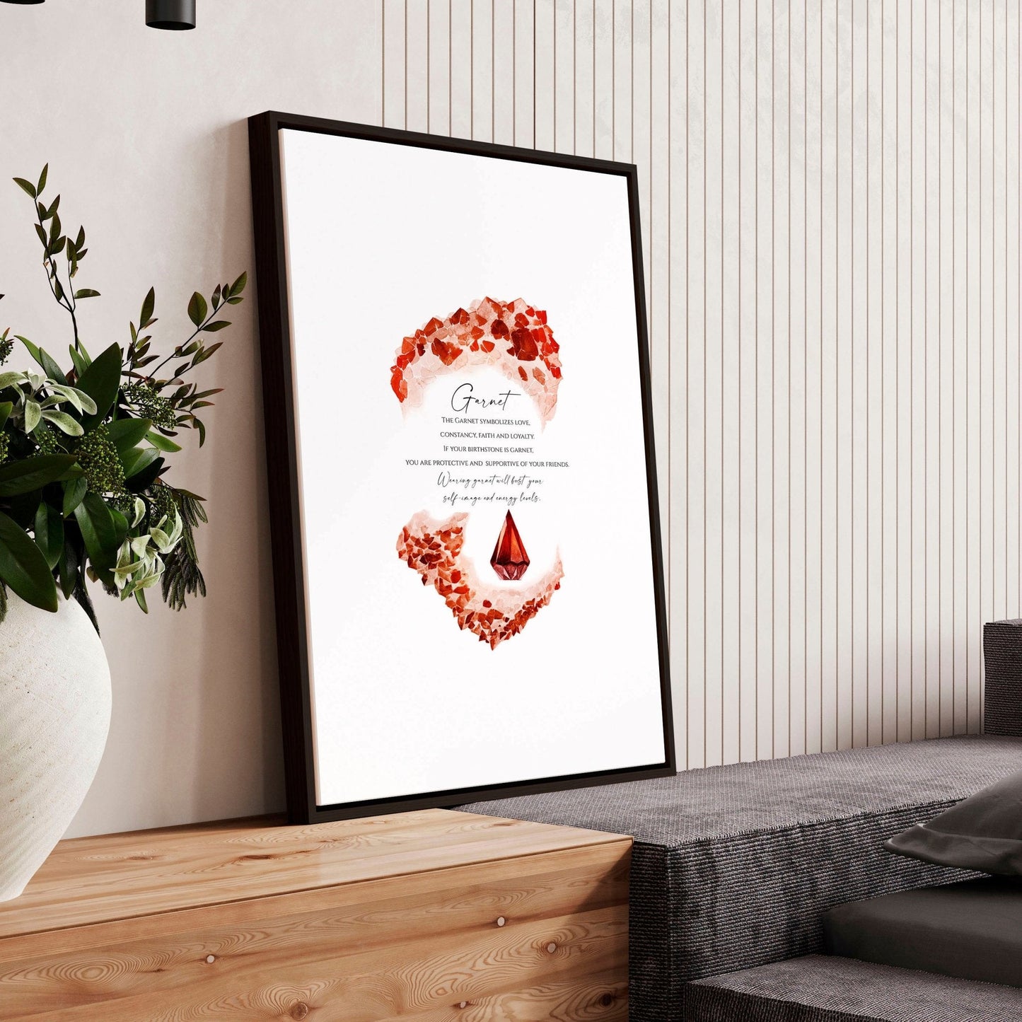 Garnet January Birthstone | wall art print