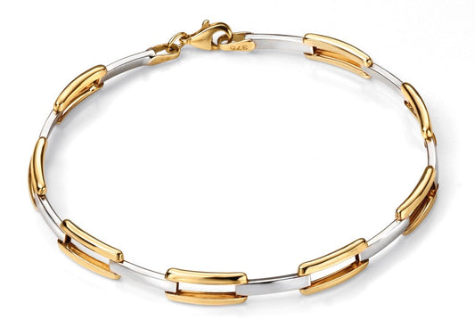Elements Gold Rectangle Link Bracelet