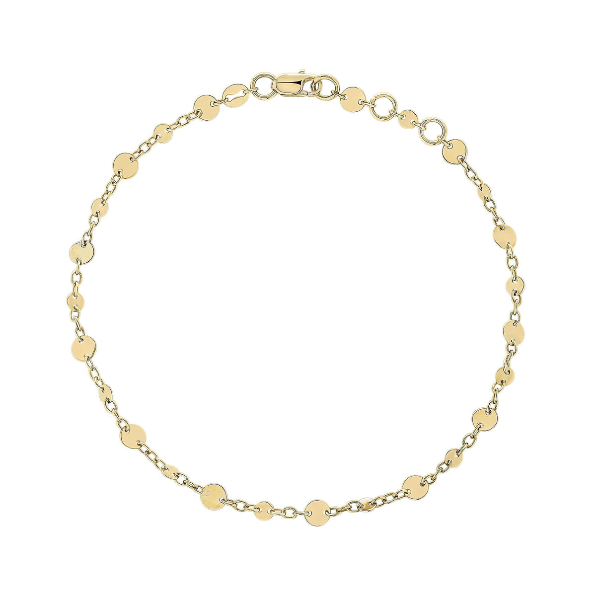 Elements Gold Discs and Chain Bracelet