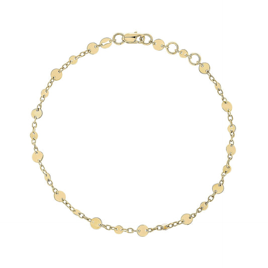 Elements Gold Discs and Chain Bracelet