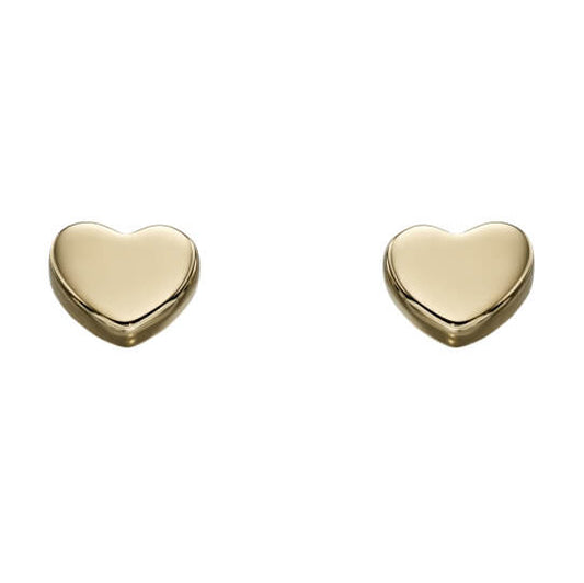 Elements Gold Small Heart Earrings