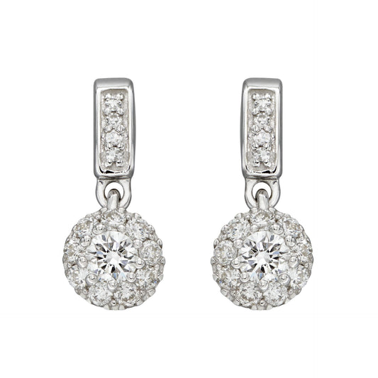 Elements Gold Small Diamond Cluster Earrings