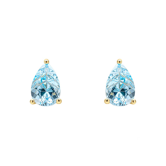 Elements Gold Pear Fancy Cut Topaz Stud Earrings