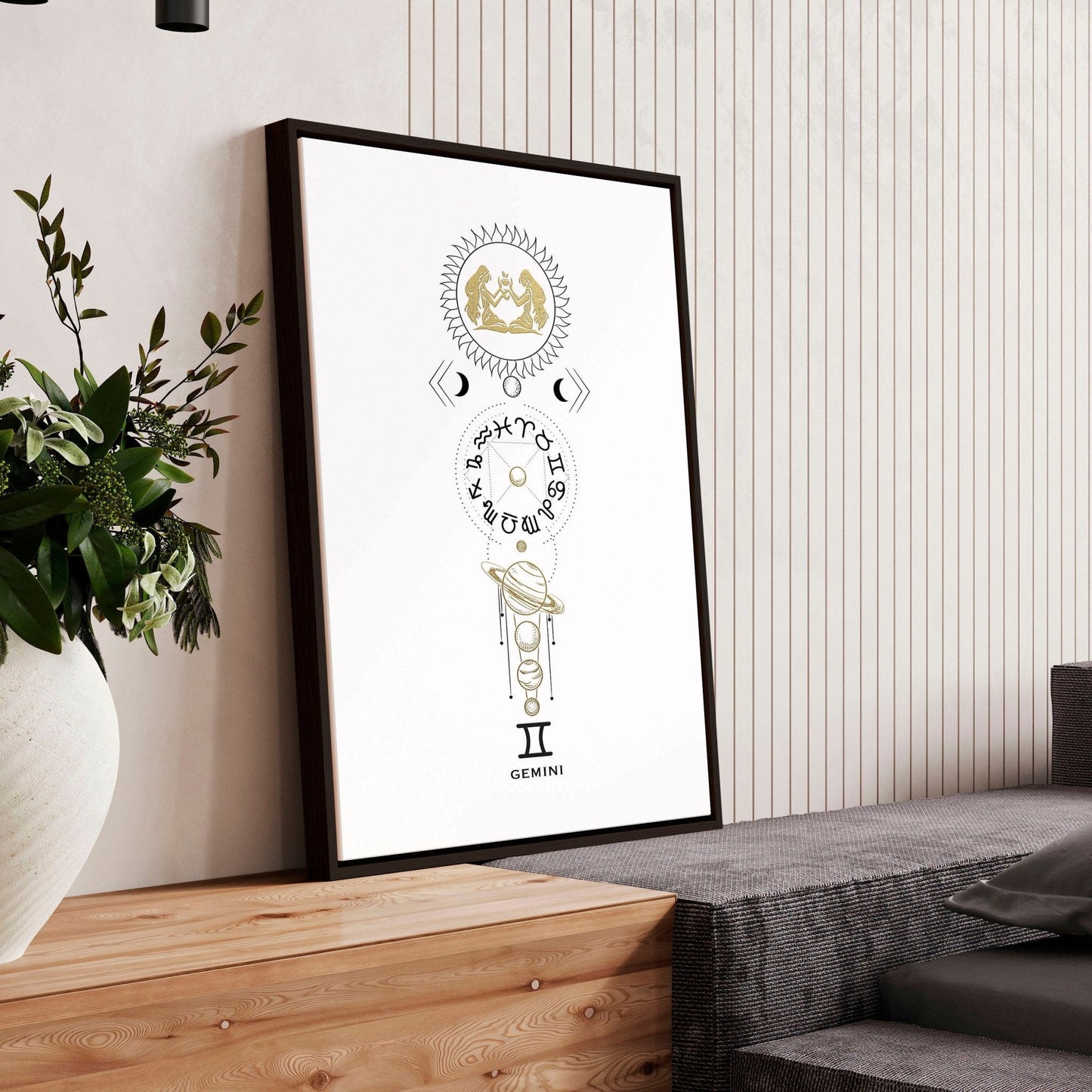 Gemini zodiac sign wall art print