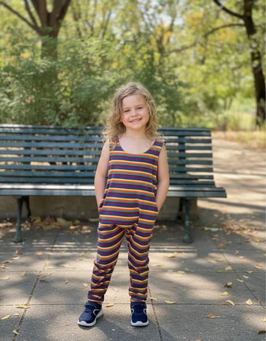 Hazel Stripe Dungarees