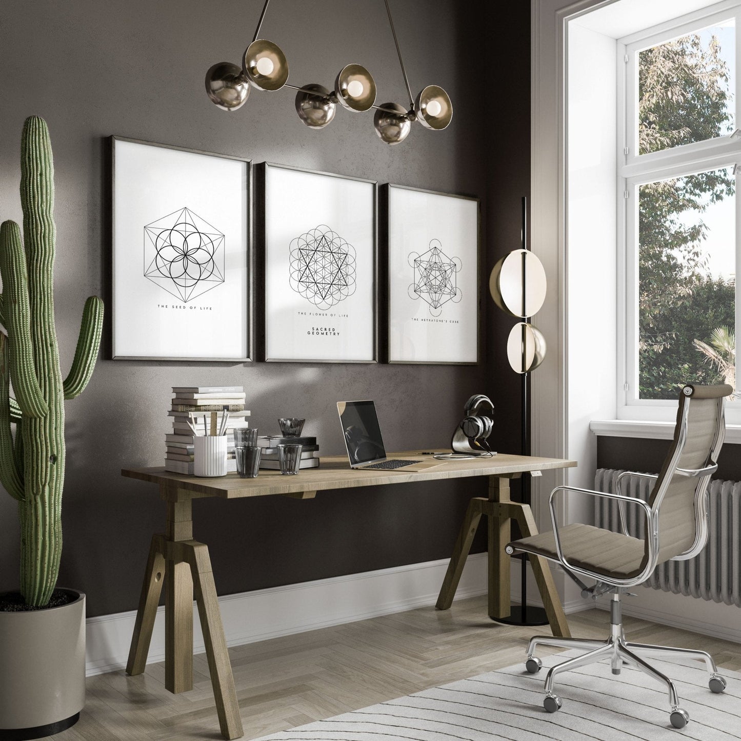 Geometric Wall Art | Set of 3 Sacred Geometry Wall art Prints