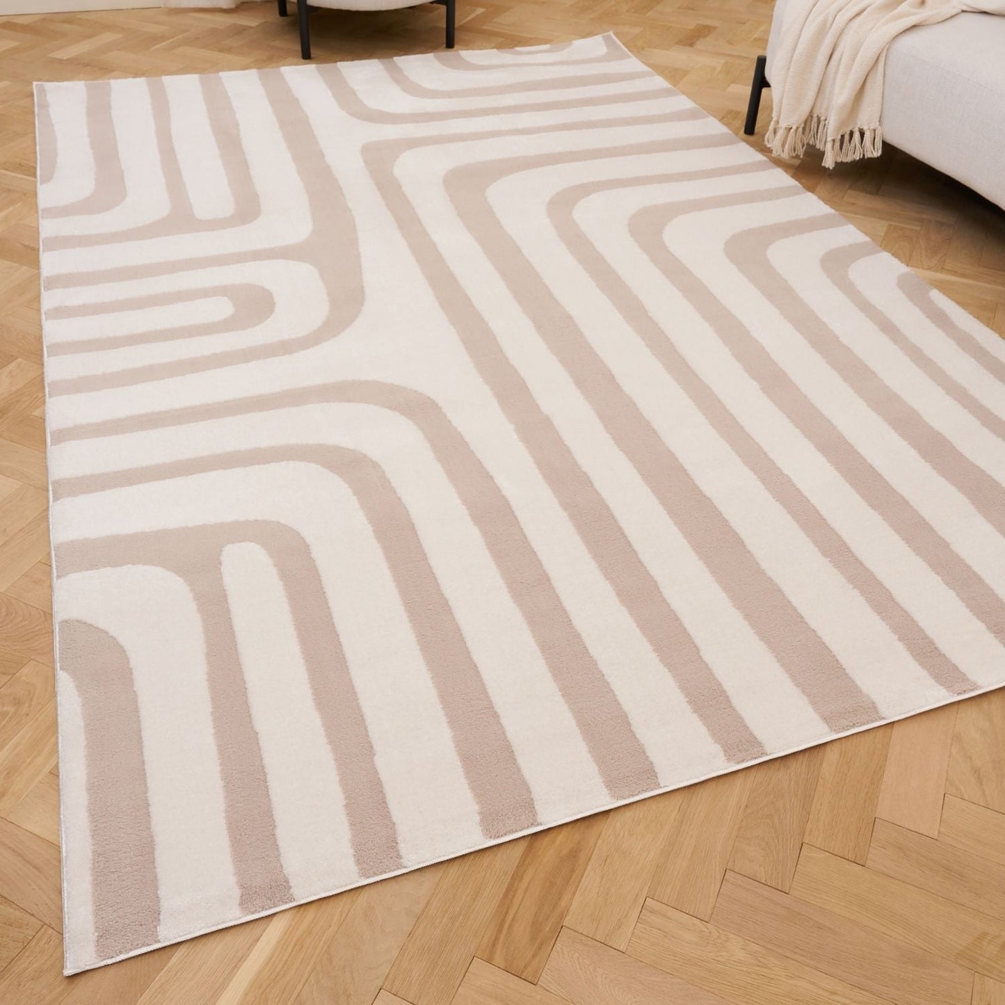 Loft Geometric Beige Rug