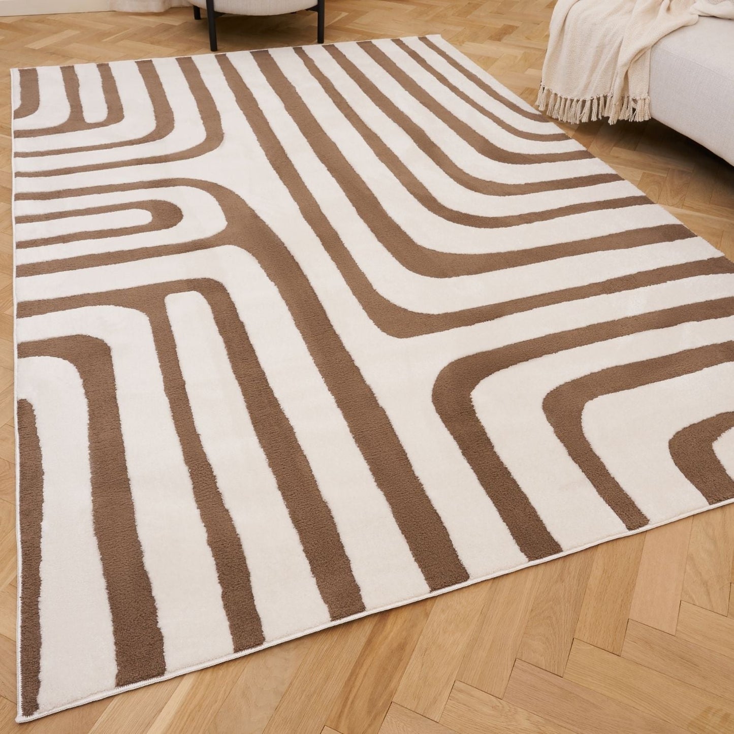 Loft Geometric Brown Rug