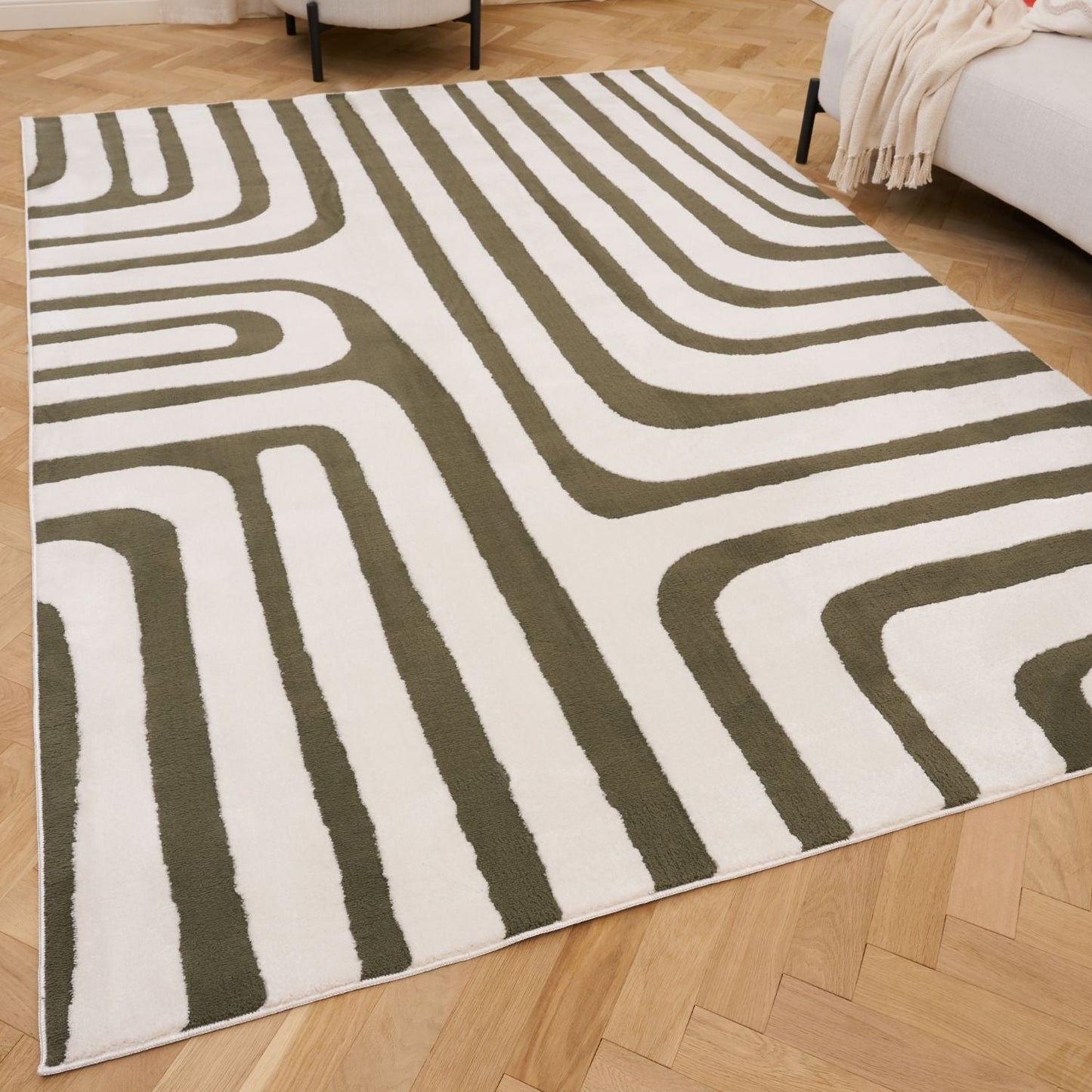 Loft Geometric Green Rug