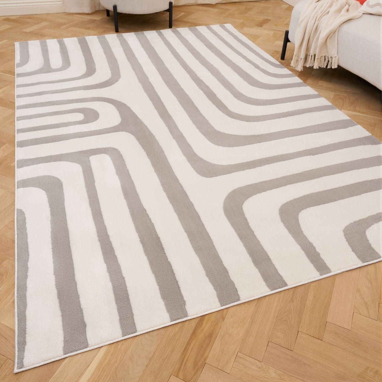 Loft Geometric Grey Rug