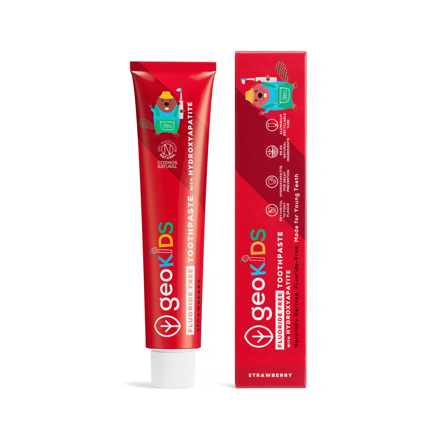 Georganics Kids Fluoride-Free Toothpaste with Hydroxyapatite – Strawberry