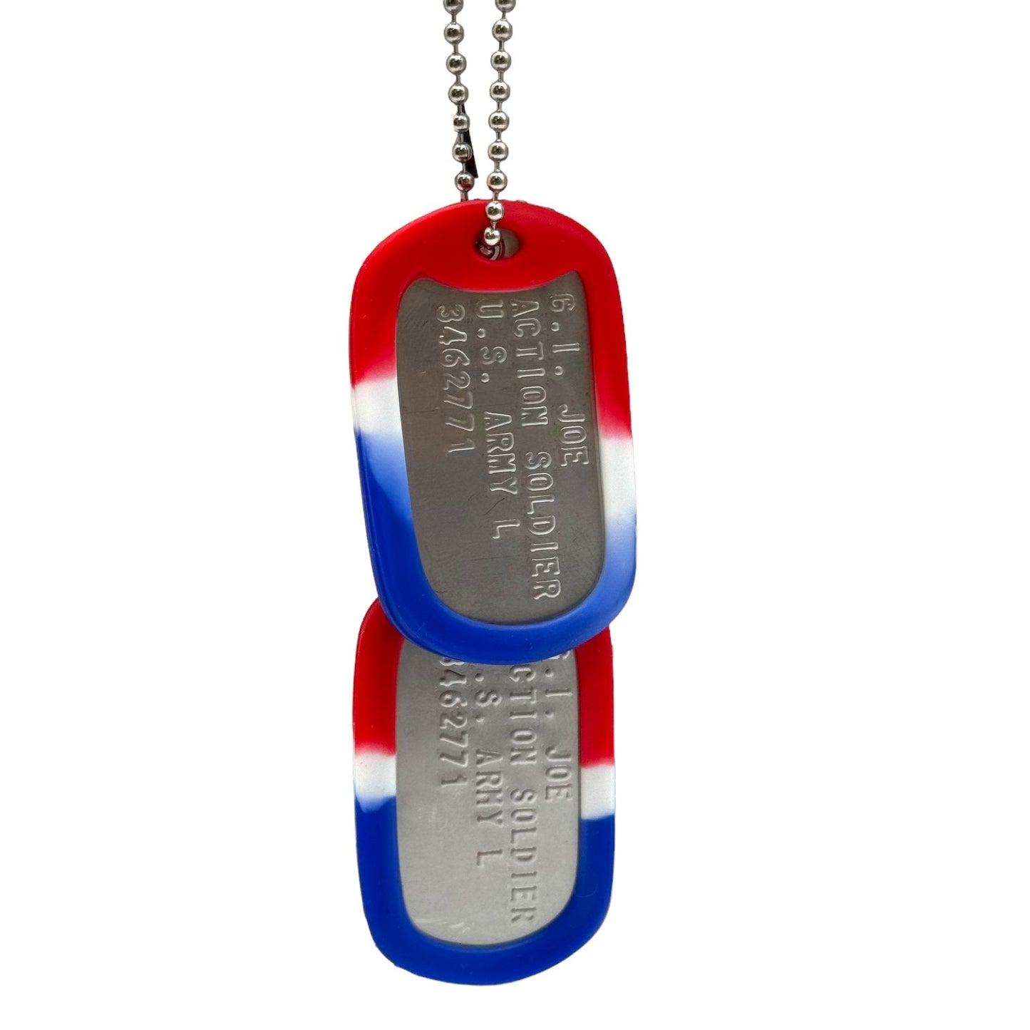 'G.I. JOE' Military Dog Tags - Cosplay Costume Prop Replica - Stainless Steel Chains Included