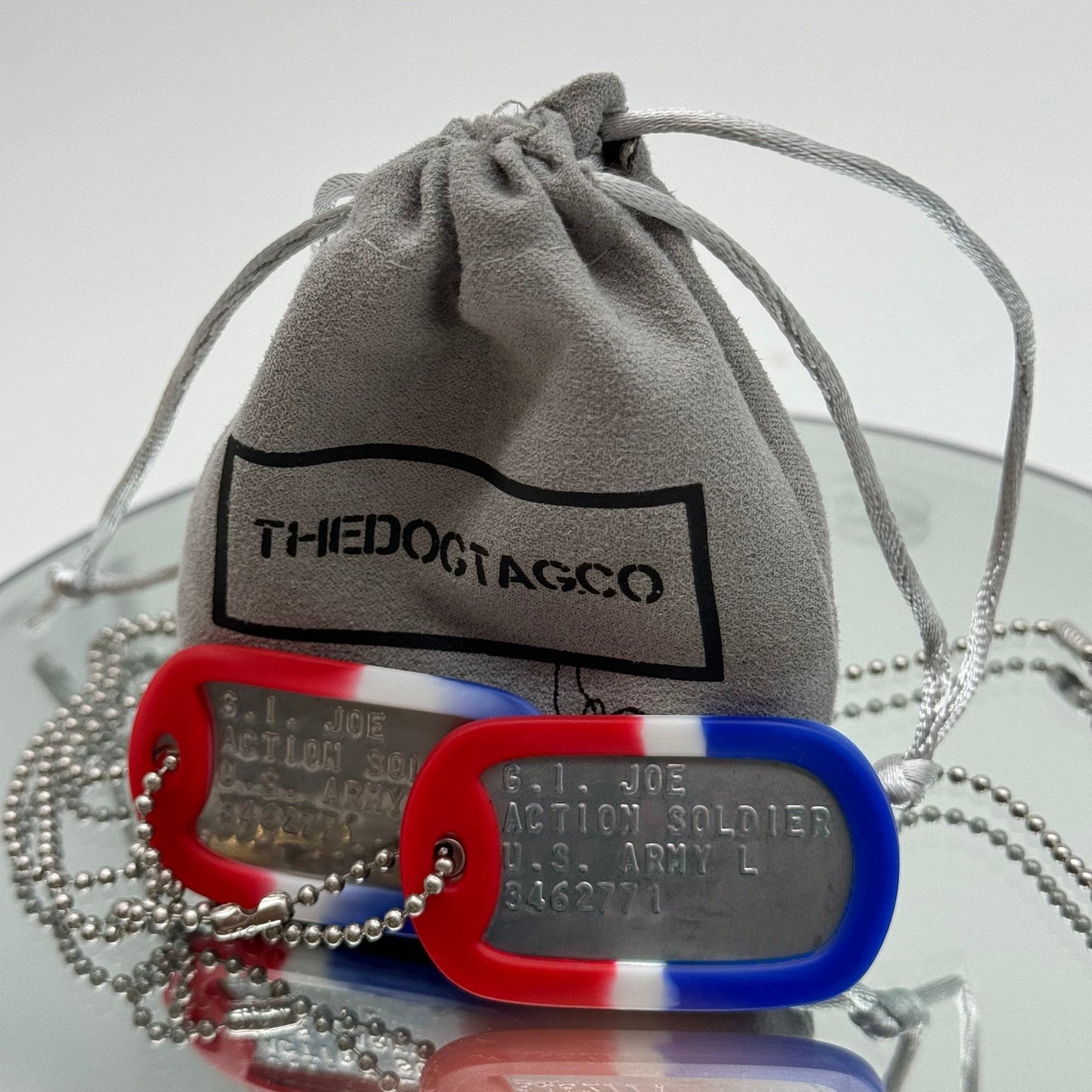 'G.I. JOE' Military Dog Tags - Cosplay Costume Prop Replica - Stainless Steel Chains Included