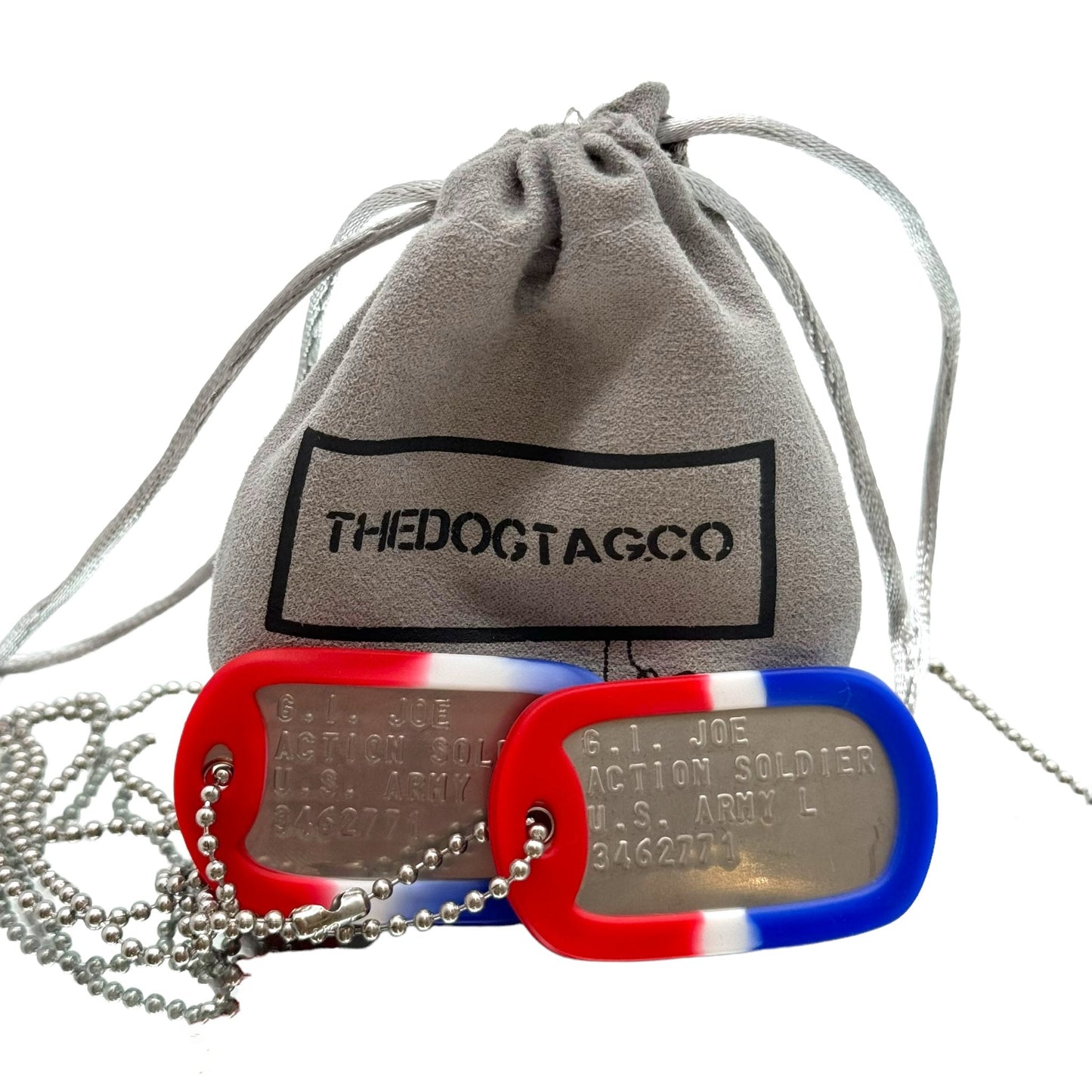 'G.I. JOE' Military Dog Tags - Cosplay Costume Prop Replica - Stainless Steel Chains Included
