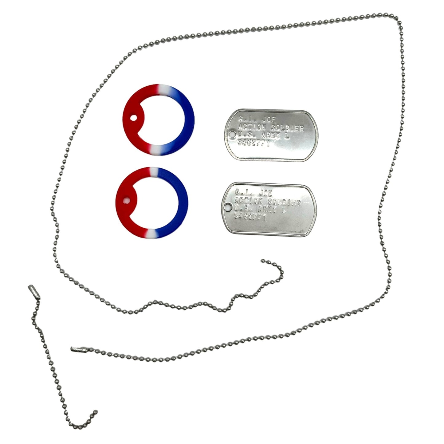 'G.I. JOE' Military Dog Tags - Cosplay Costume Prop Replica - Stainless Steel Chains Included