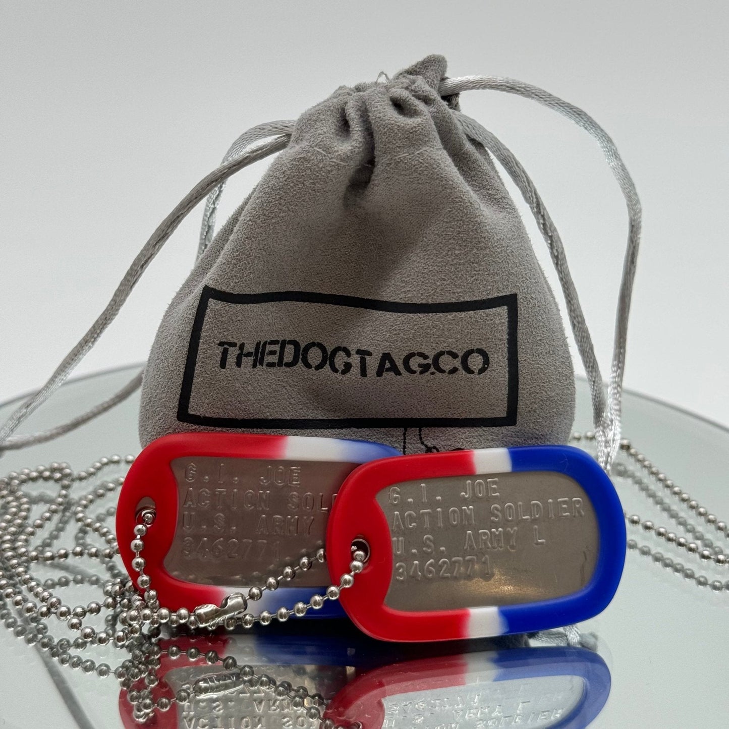 'G.I. JOE' Military Dog Tags - Cosplay Costume Prop Replica - Stainless Steel Chains Included