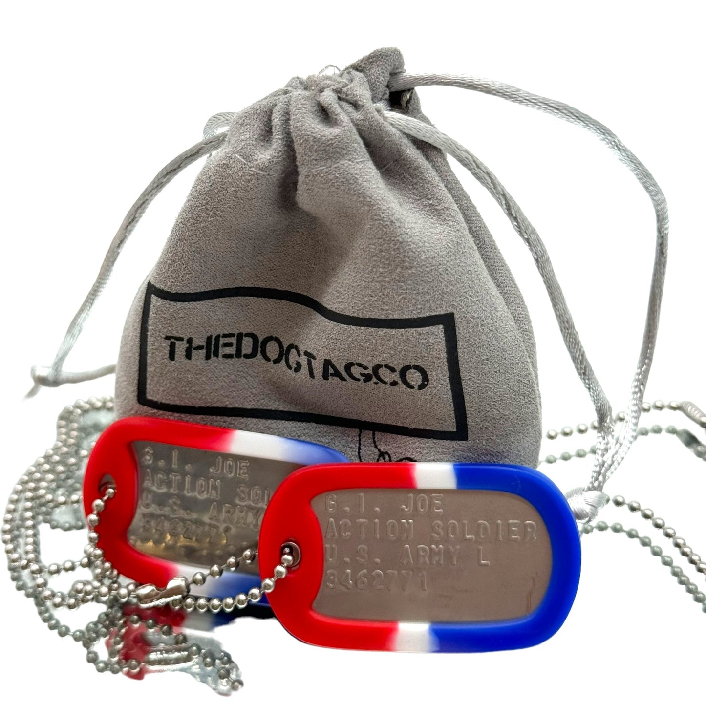 'G.I. JOE' Military Dog Tags - Cosplay Costume Prop Replica - Stainless Steel Chains Included