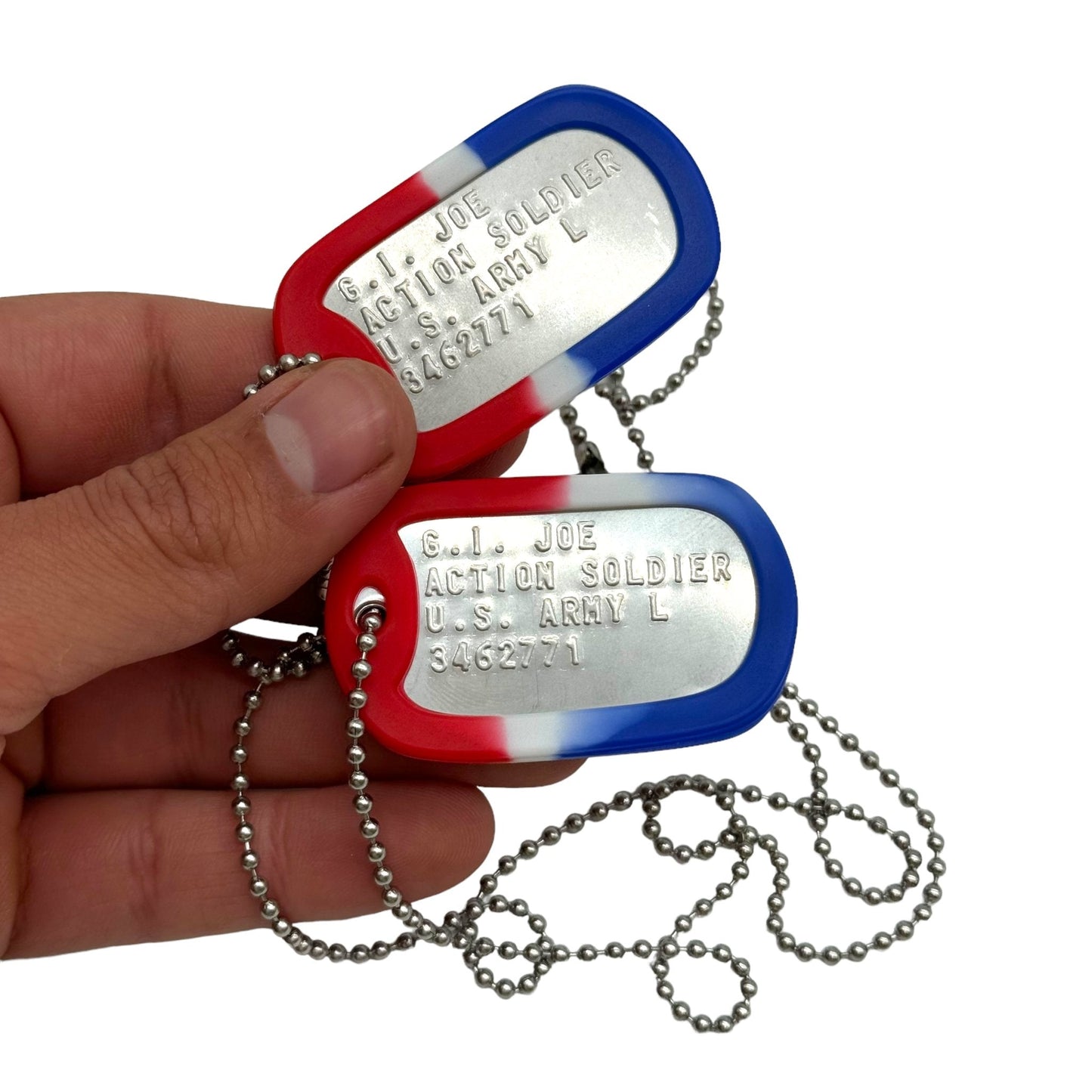 'G.I. JOE' Military Dog Tags - Cosplay Costume Prop Replica - Stainless Steel Chains Included
