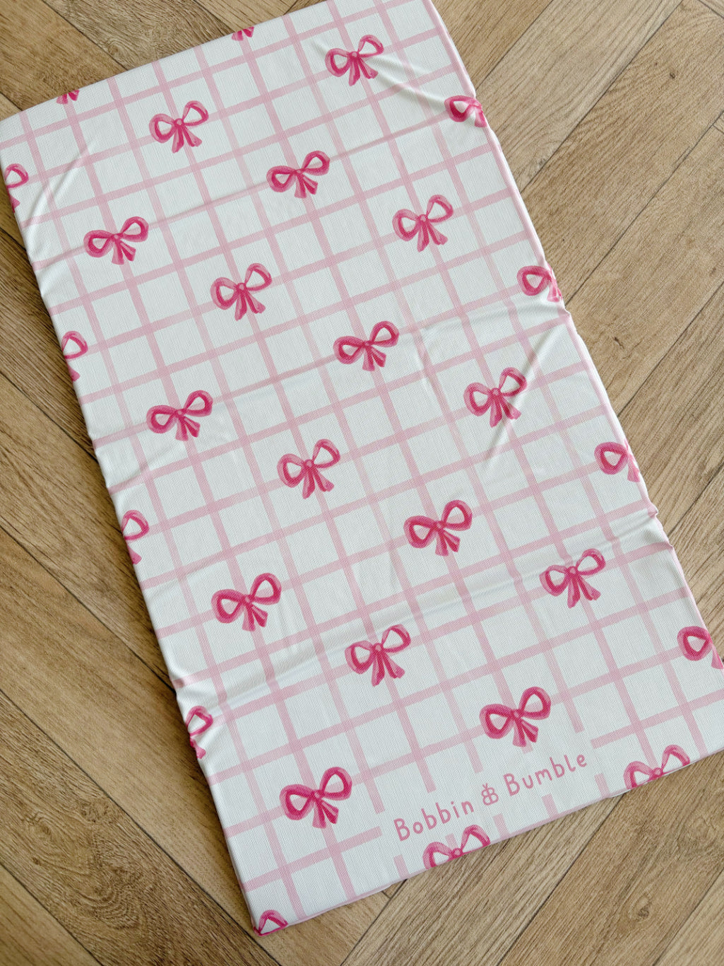 Travel Changing Mat - Pink Bows
