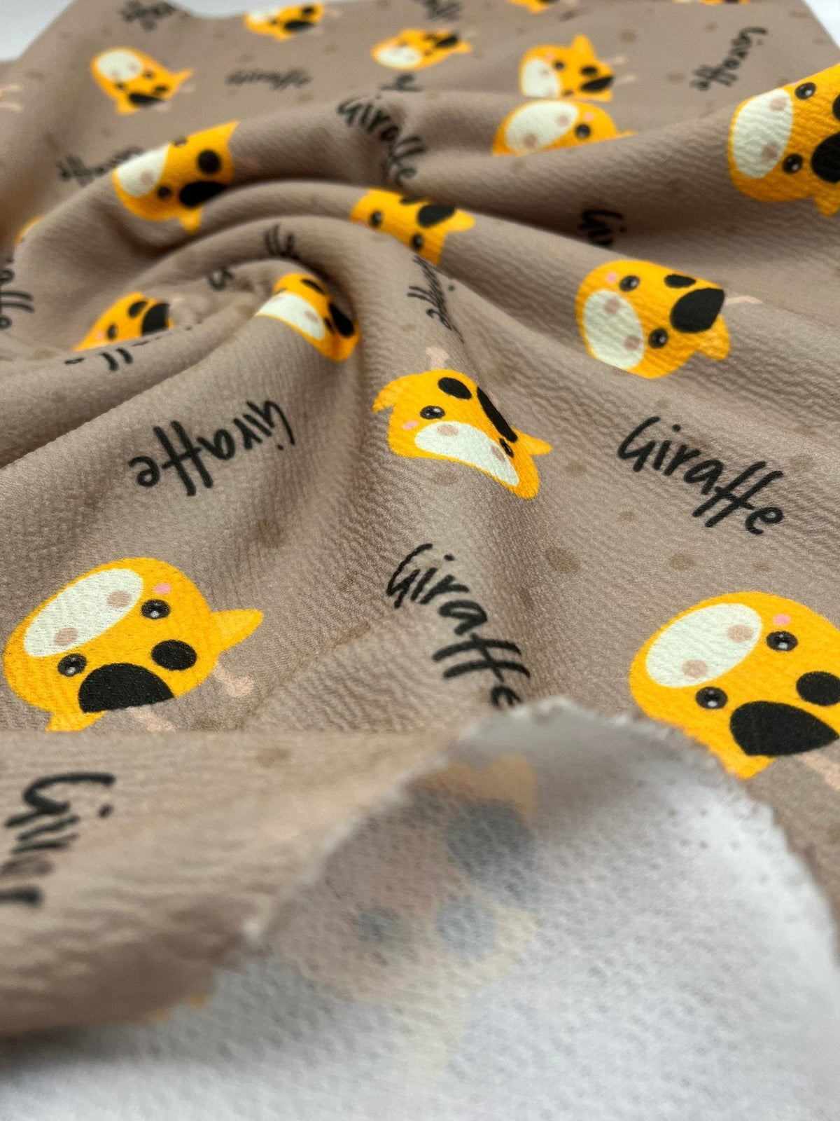 Giraffe Print Liverpool Bullet Stretch Fabric