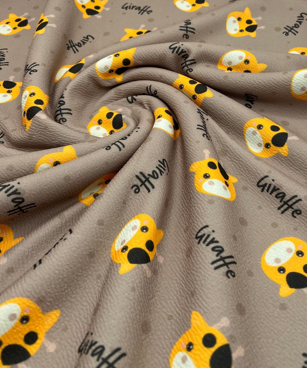 Giraffe Print Liverpool Bullet Stretch Fabric