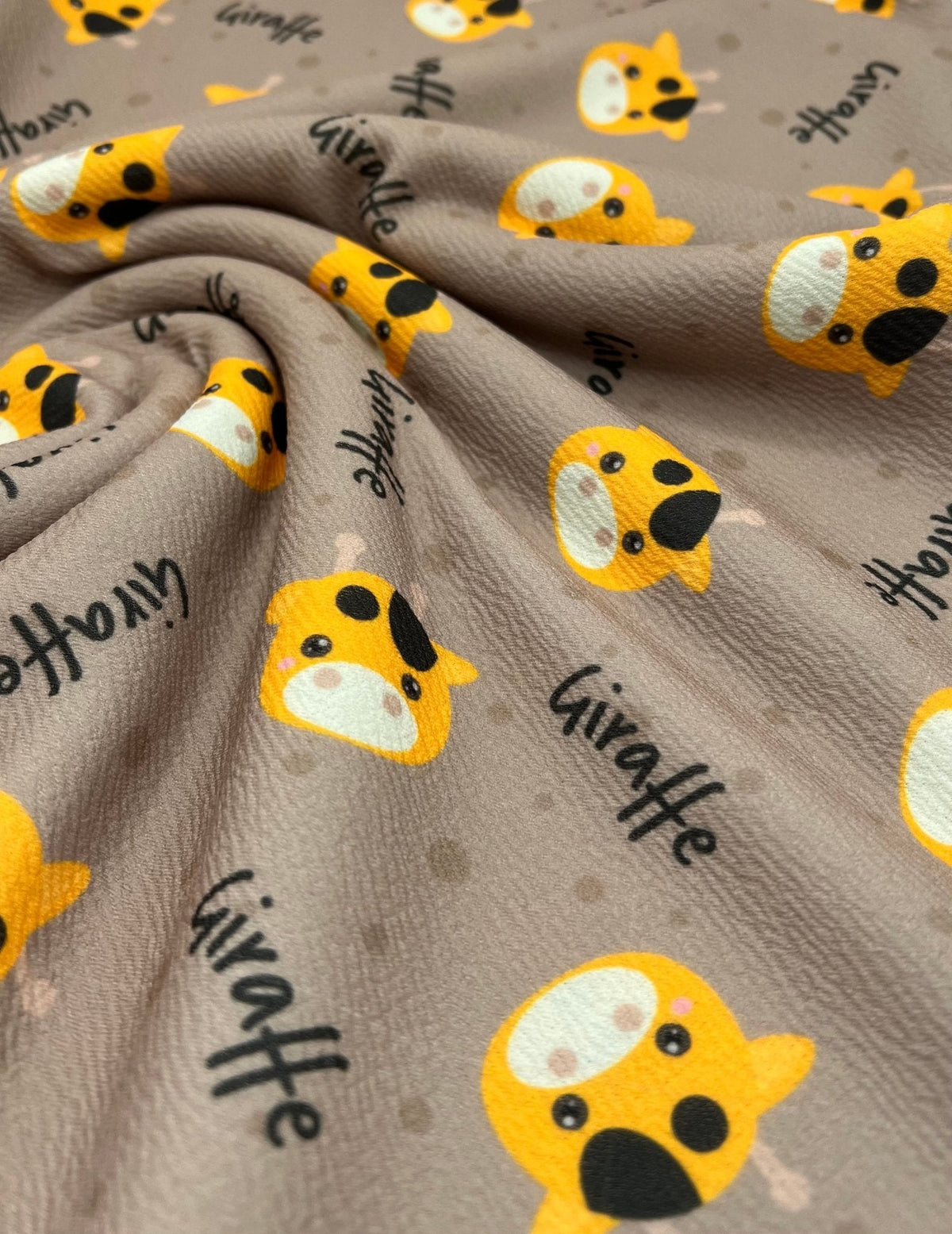 Giraffe Print Liverpool Bullet Stretch Fabric