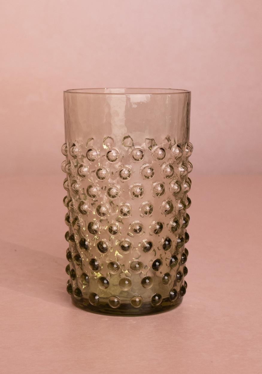 Olive Green Dew Drop Tumblers - Set of 4