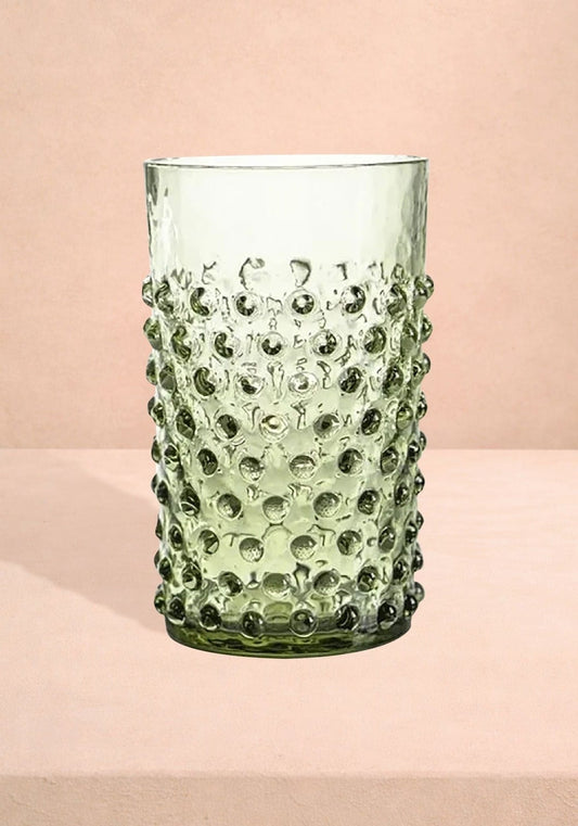 Olive Green Dew Drop Tumblers - Set of 4