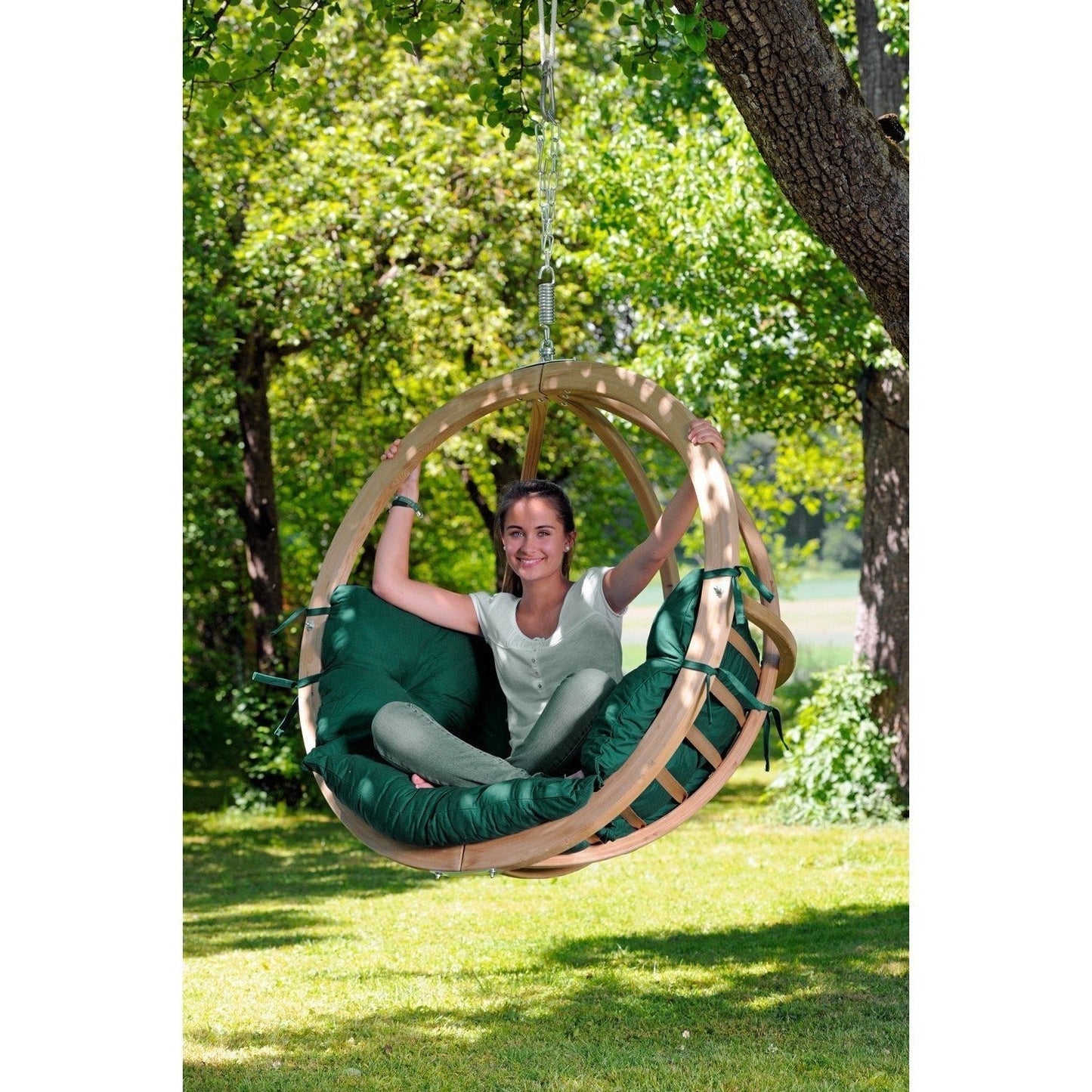 Globo Single Verde Hanging Egg Chair