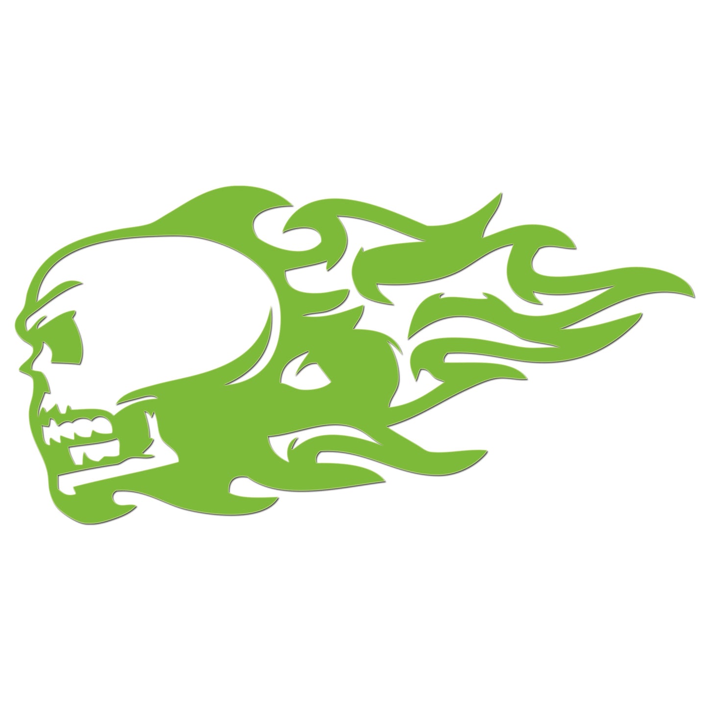 Flaming Skull Sticker