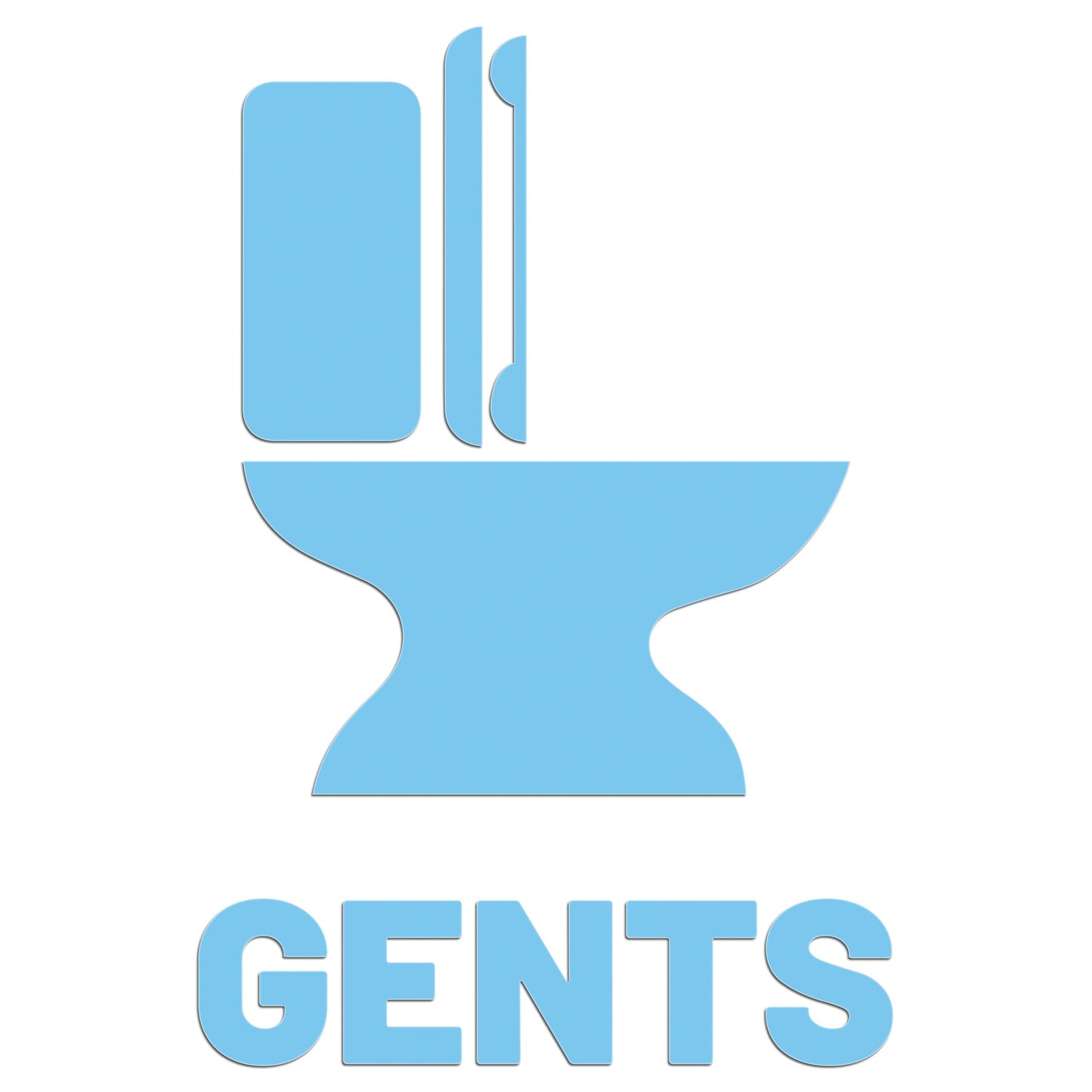 Mens Toilet Restroom Sign Sticker