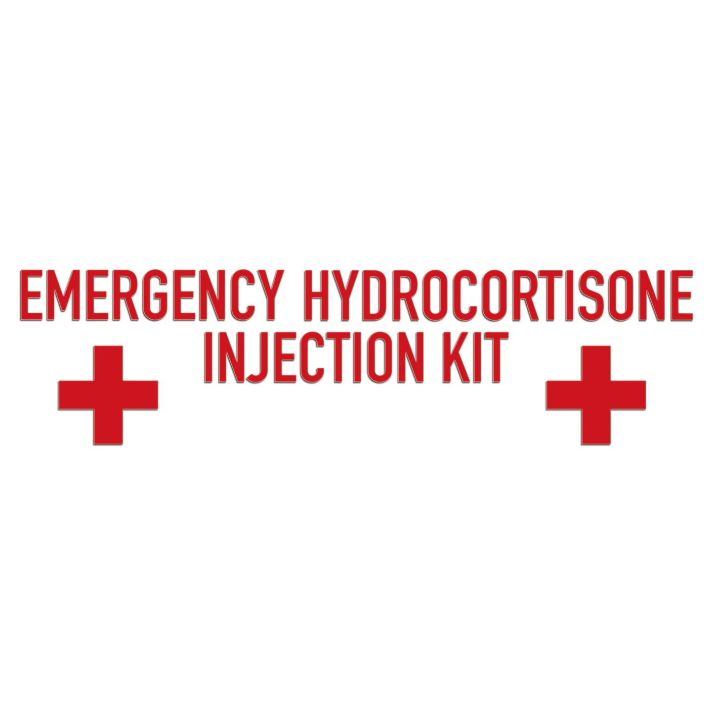 Emergency Hydrocortisone Injection Kit Sticker