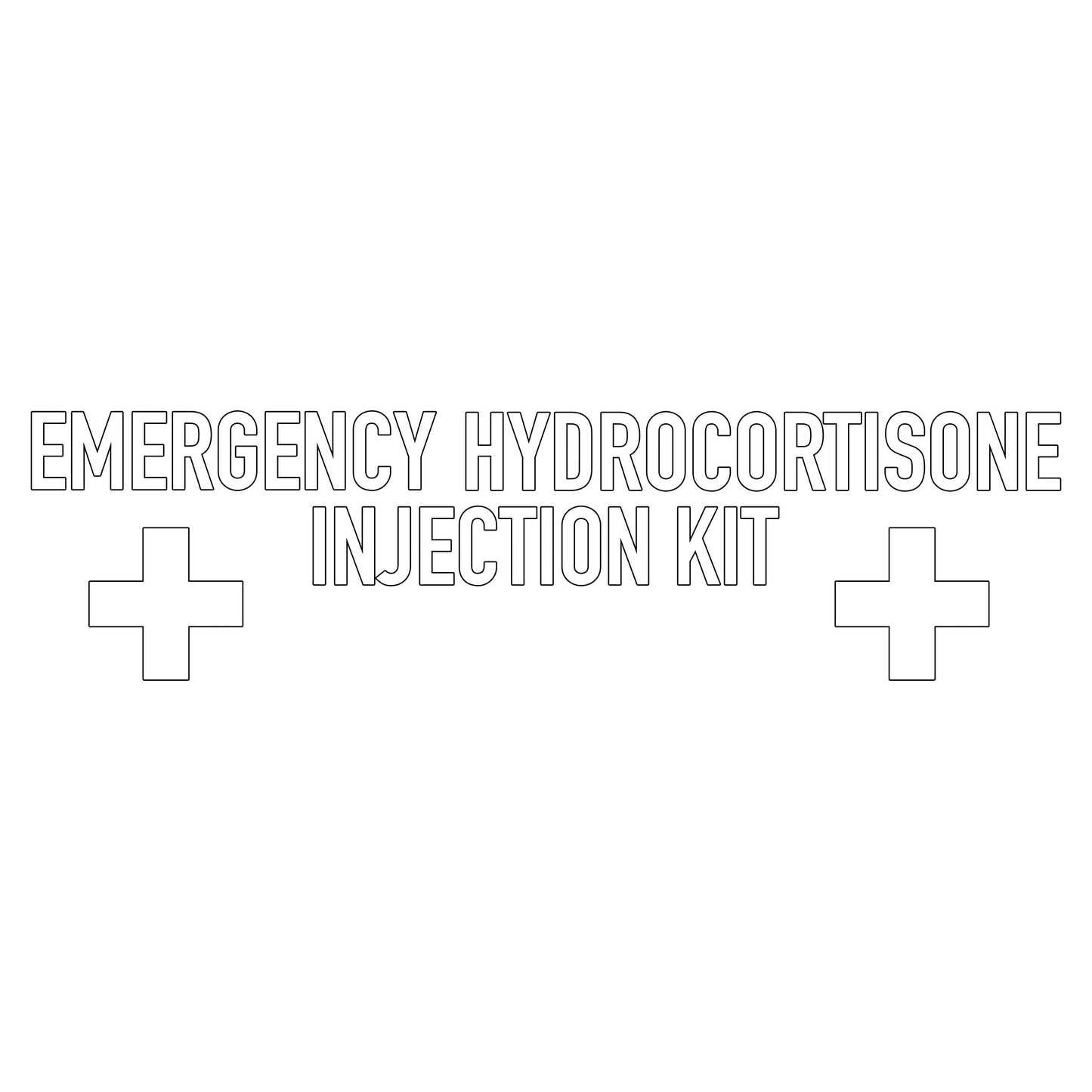 Emergency Hydrocortisone Injection Kit Sticker