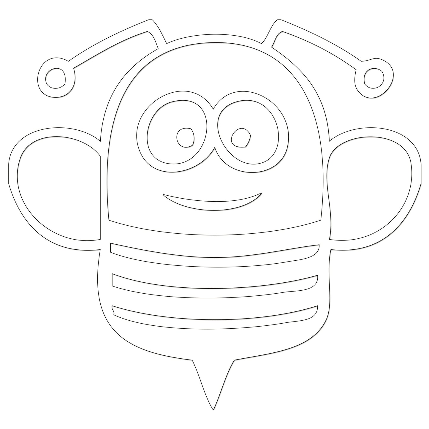 Funny Cartoon Bee Sticker