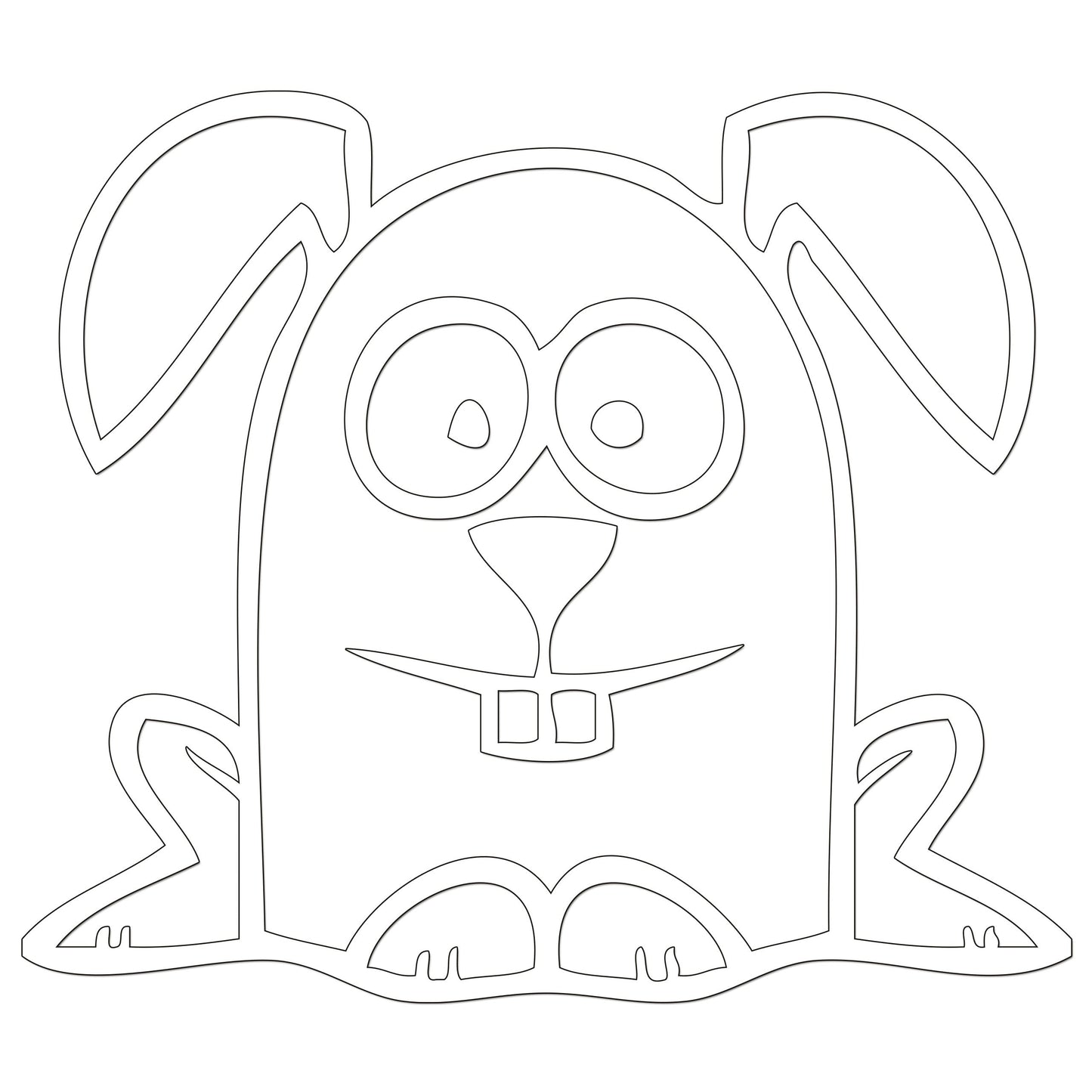 Funny Cartoon Rabbit Iron On HTV Transfer