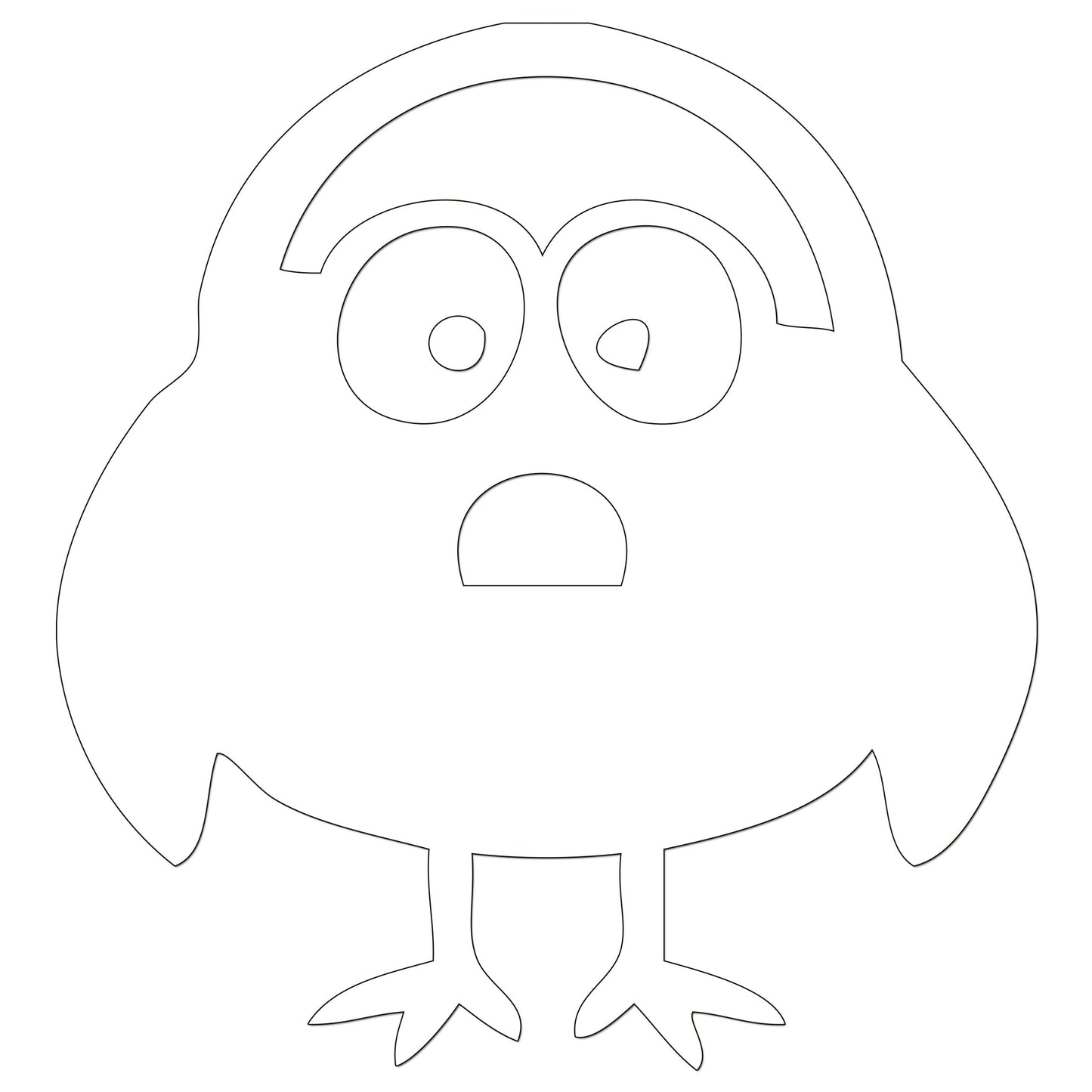 Funny Cartoon Bird Iron On HTV Transfer