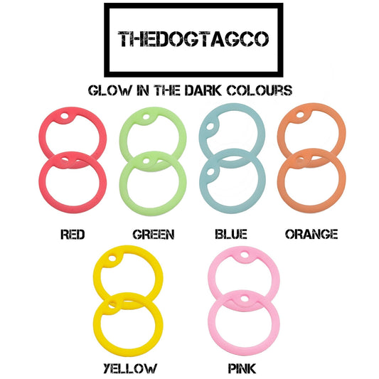GLOW IN DARK Silencers Rubber for Dog Tag for U.S.A Military Army Dog Tags
