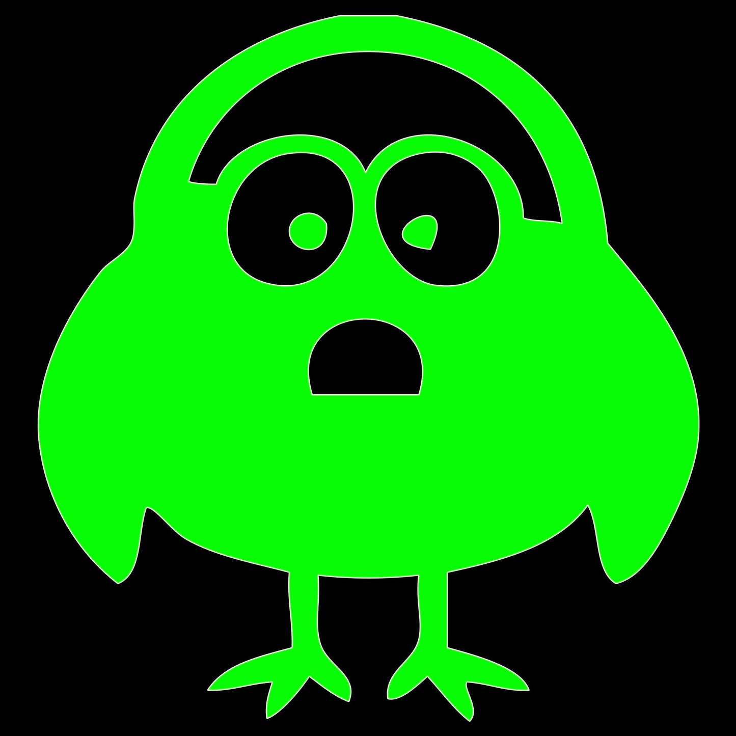 Funny Cartoon Bird Sticker