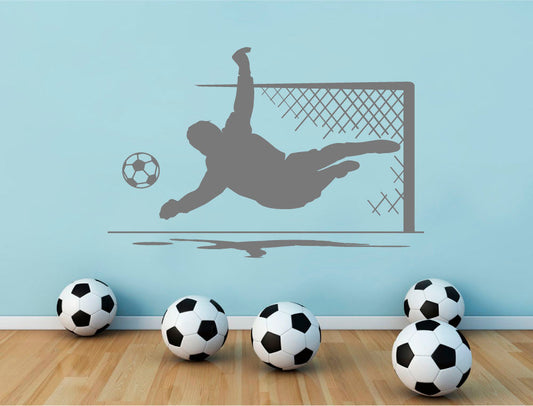 Football Goalkeeper Wall Sticker – Dynamic Soccer Player Silhouette