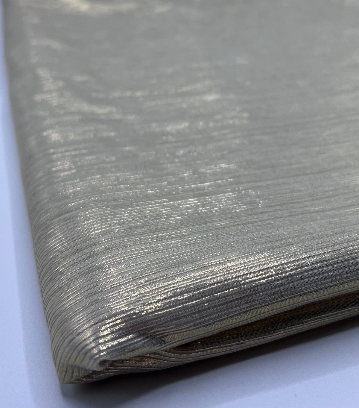 Gold Shiny Metallic Foil Rib Fabric