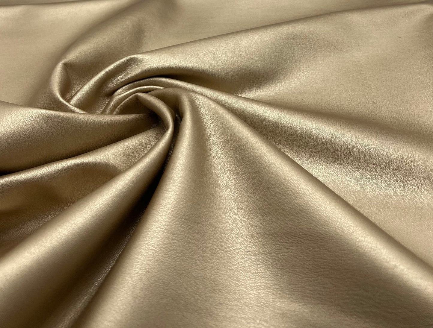 Gold Textured Faux Leather Leatherette Stretch Fabric