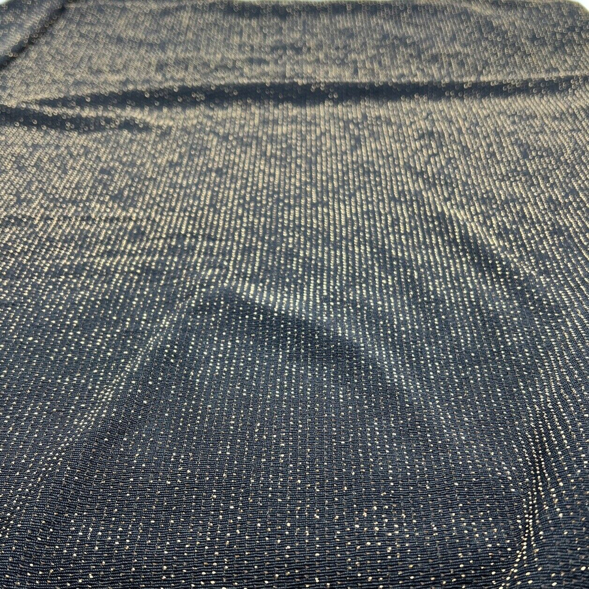 Gold Thread Detail Lurex Sparkle Metallic Stretch Knit Fabric